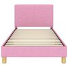 vidaXL Estrutura de Cama Infantil com Cabeceira Rosa 80 x 200 cm
