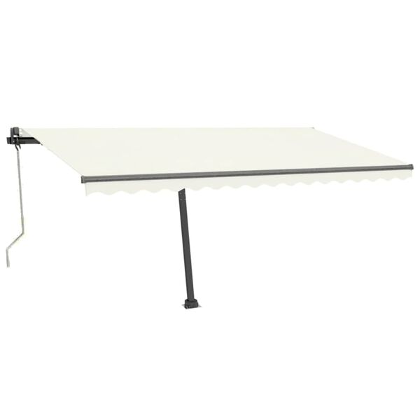 vidaXL Toldo autom&aacute;tico independente 400x350 cm cor creme