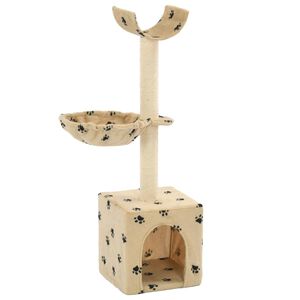vidaXL &Aacute;rvore para gatos c/ postes arranhadores sisal 105 cm bege