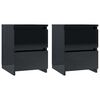 vidaXL Mesas de cabeceira 2 pcs 30x30x40 cm contrapl. preto brilhante