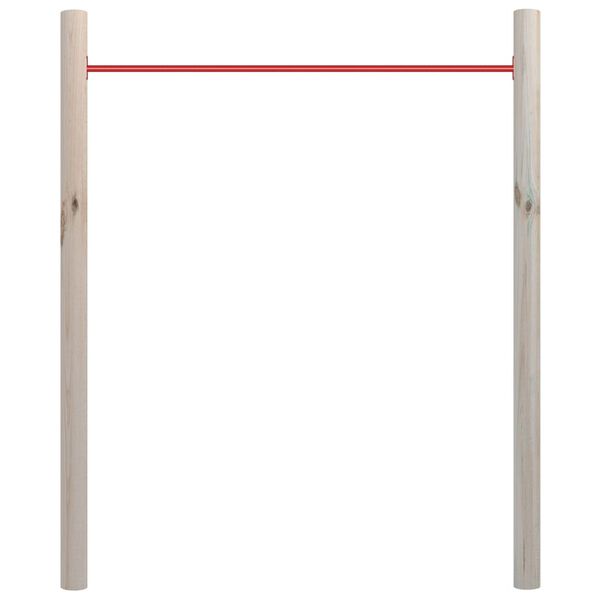 vidaXL Barra de suspens&atilde;o p/ jardim 140x170 cm pinho impregnado e a&ccedil;o