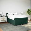 vidaXL Cama com molas/colch&atilde;o 160x200 cm veludo verde-escuro