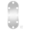 vidaXL Espelho de parede oval com luzes LED 20x50 cm vidro