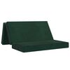 vidaXL Sof&aacute; Cama Dobr&aacute;vel 140 x 67 x 45 cm Verde-Escuro