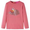 vidaXL T-shirt de manga comprida para crian&ccedil;a rosa-velho 128