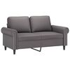 vidaXL Sof&aacute; de 2 lugares 120 cm couro artificial cinza
