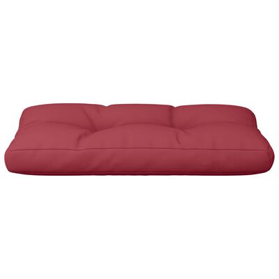 vidaXL Almofadão para sofá de paletes 70x40x12cm tecido vermelho tinto