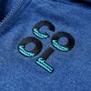 Sweatshirt para crian&ccedil;a com capuz e fecho azul-escuro mesclado 92
