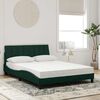 vidaXL Cama com colch&atilde;o Hanko 140x200 cm veludo verde-escuro