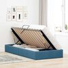 vidaXL Cama com Armazenamento Azul Escuro 90 x 190 cm Veludo