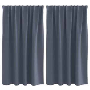 vidaXL Cortinas Blackout com Argolas 2 unid. Antracite 140 x 140 cm