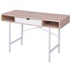 vidaXL Mesa com 1 gaveta, cor carvalho e branco