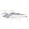 vidaXL Estrutura de cama 200x200 cm madeira maciça branco