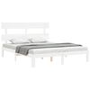 vidaXL Cama sem colch&atilde;o 160x200 cm madeira de pinho maci&ccedil;a branco