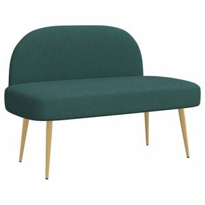 vidaXL Banco estofado com encosto Verde-escuro 110 x 60 x 76 cm