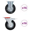 vidaXL 32 pcs rodas 125 mm