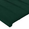 vidaXL Cabeceira Verde Escuro 200x5x118/128 cm Veludo