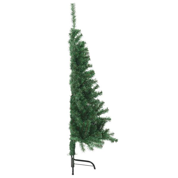 vidaXL Meia árvore de Natal artificial com suporte 150 cm PVC verde