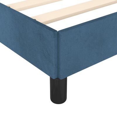vidaXL Estrutura de cama c/ cabeceira 200x200 cm veludo azul-escuro
