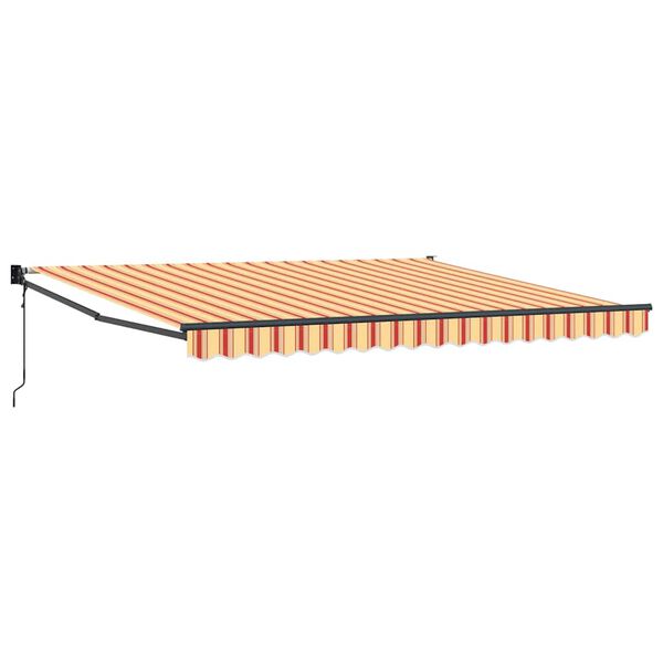 vidaXL Toldo Retr&aacute;til Amarelo e Laranja 400 &times; 300 cm