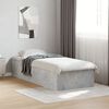 vidaXL Estrutura de cama 90x190 cm derivados de madeira cinza cimento