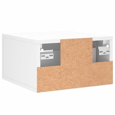 vidaXL Mesa de cabeceira montagem na parede 35x35x20 cm branco