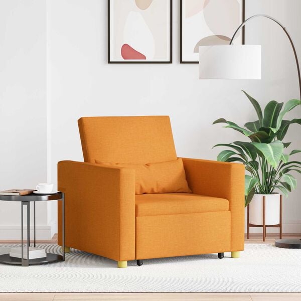 vidaXL Sof&aacute;-camas retr&aacute;til individual Amarelo-escuro 90 x 165 x 87 cm
