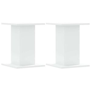 vidaXL Suportes de colunas 2 pcs 30x30x40 cm derivados madeira branco
