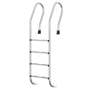vidaXL Escada de piscina 54x38x184,5 cm 304 a&ccedil;o inoxid&aacute;vel