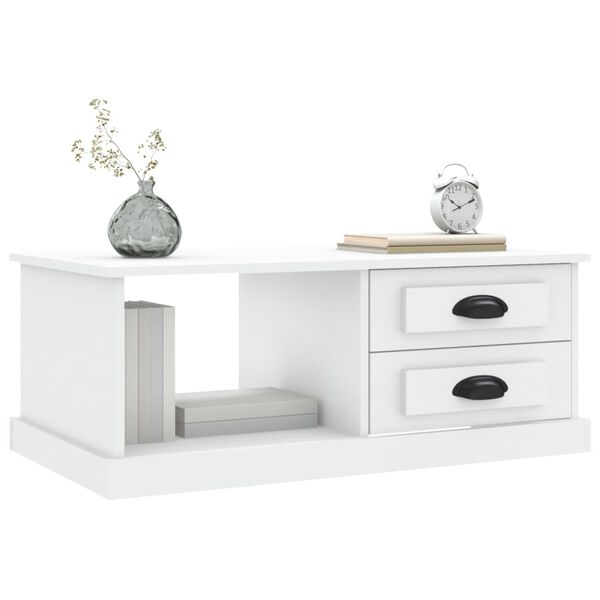 vidaXL Mesa de centro 90x50x35 cm derivados de madeira branco