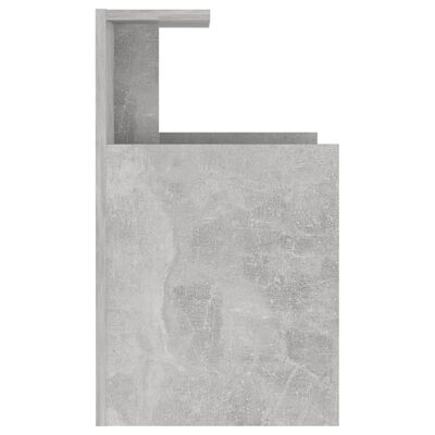 vidaXL Mesa de cabeceira 40x35x60 cm contraplacado cinzento cimento