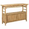 vidaXL Aparador com prateleira Natural 110 x 35 x 75 cm Bambu