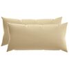 vidaXL Capa almofada 2 pcs HEERLEN Bege 40 x 80 cm Poli&eacute;ster