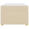 vidaXL Estrutura da Cama com colch&atilde;o Creme 80 x 200 cm tecido