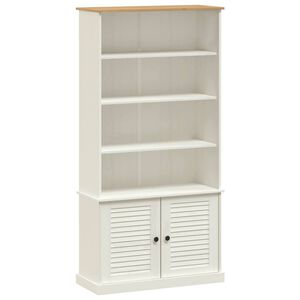 vidaXL Estante VIGO 85x35x170 cm madeira de pinho maci&ccedil;a branco