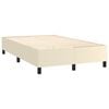 vidaXL Cama box spring c/ colch&atilde;o/LED 120x200cm couro artificial creme