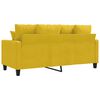 vidaXL Sof&aacute; de 2 lugares veludo 140 cm amarelo