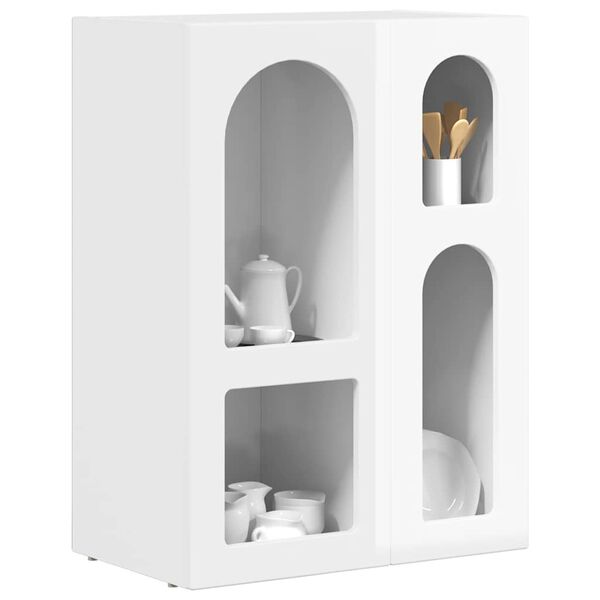 vidaXL Buffet Branco Brilhante 59 x 35 x 80.5 cm Madeira processada