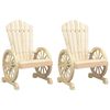 vidaXL Cadeiras Adirondack para jardim 2 pcs madeira de abeto maci&ccedil;a