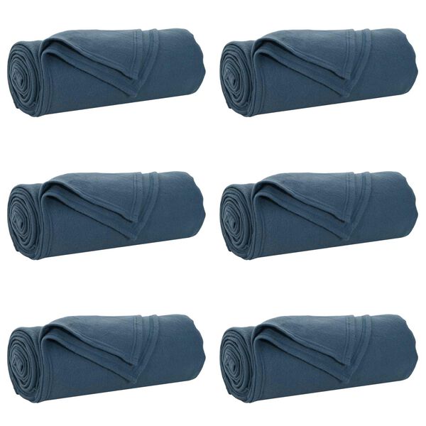 vidaXL Cobertores de Sof&aacute; 6 pcs Azul Marinho 270 x 240 cm L&atilde;