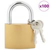 vidaXL U Lock com Chaves 100 pcs Lat&atilde;o Ferro