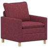 vidaXL Sof&aacute; Vinho Vermelho 76 x 81 x 87,5 cm Tecido