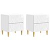 vidaXL Mesa-de-cabeceira 2 pcs Branco Brilhante 43 x 34,5 x 48 cm