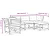 vidaXL 5 pcs conj. lounge jardim com almofad&otilde;es madeira douglas maci&ccedil;a