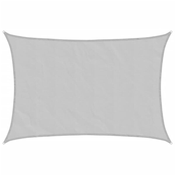 vidaXL Para-sol estilo vela 5x3,5 m oxford 100% poli&eacute;ster cinza-claro