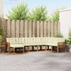 vidaXL Conjunto de Sof&aacute;s para Exterior 8 pcs Natural e Creme