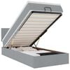 vidaXL Cama otomana com colch&atilde;o 100x200 cm tecido cinzento claro