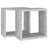 vidaXL Prateleiras parede forma de cubo 2 pcs 30x15x30cm cinza cimento