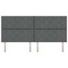 vidaXL Cabeceira Cinzeto 200 cm tecido