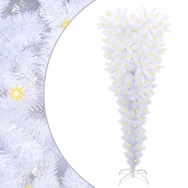 vidaXL &Aacute;rvore de Natal Artificial com 150 LEDs Branco 120 cm PVC e A&ccedil;o